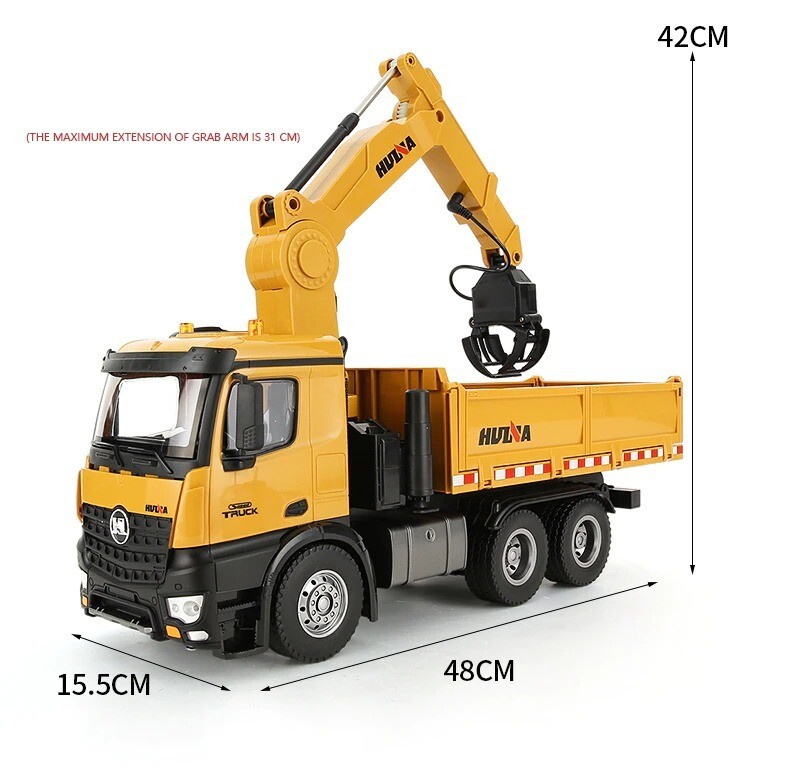 HUINA 575 1/14 RC Car 26CH Remote Control Alloy Timber Dump Truck Gift kids New