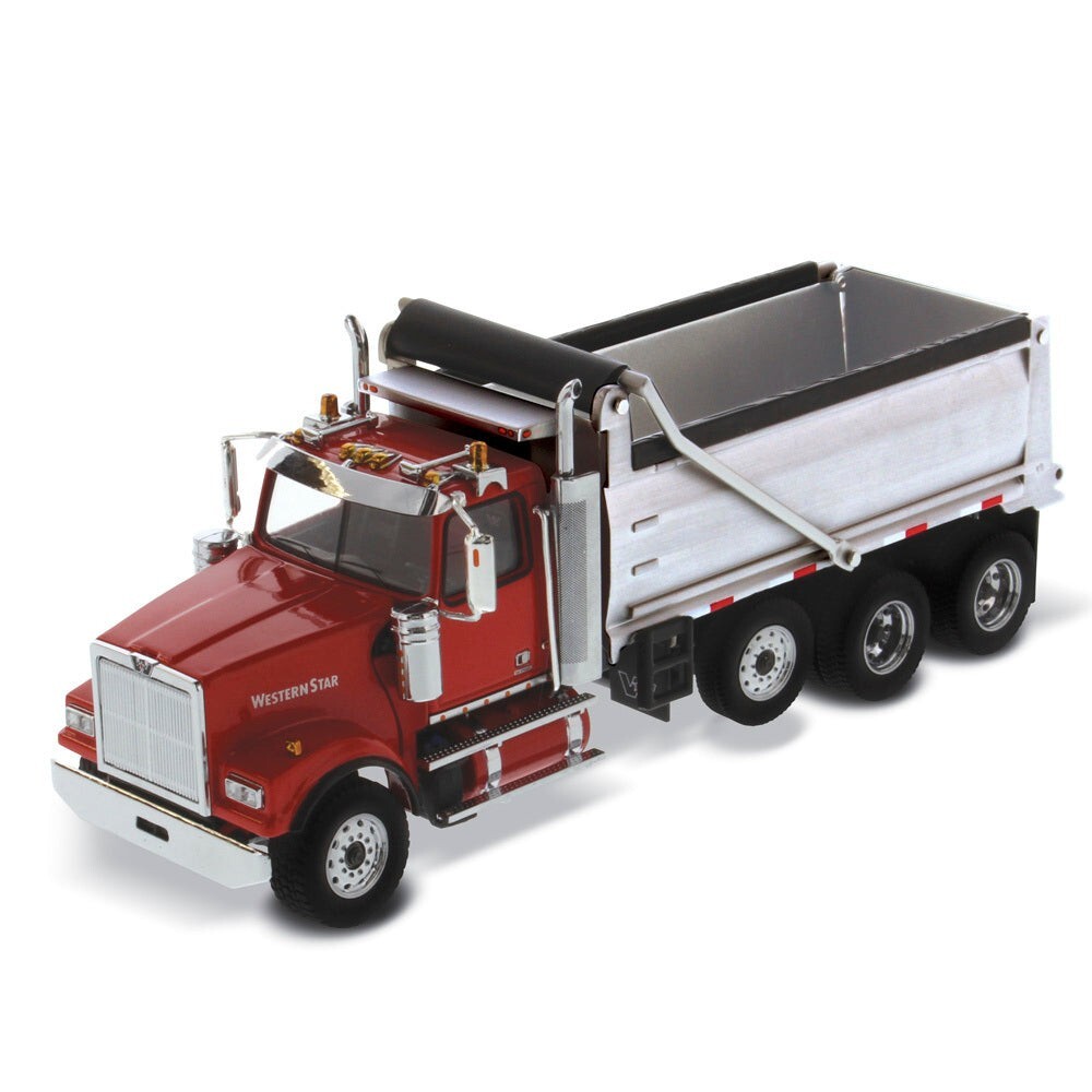 Western Star 4900 SFFA w/ Lift Axle Silver Plated Dump 1:50 Scale Model – 71067