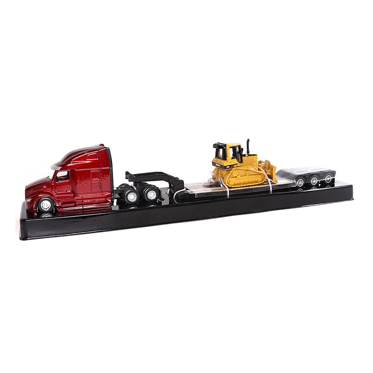 Diecast Masters 1/87 Peterbilt 579 UltraLoft Lowboy Trailer Cat D5M Dozer 84419