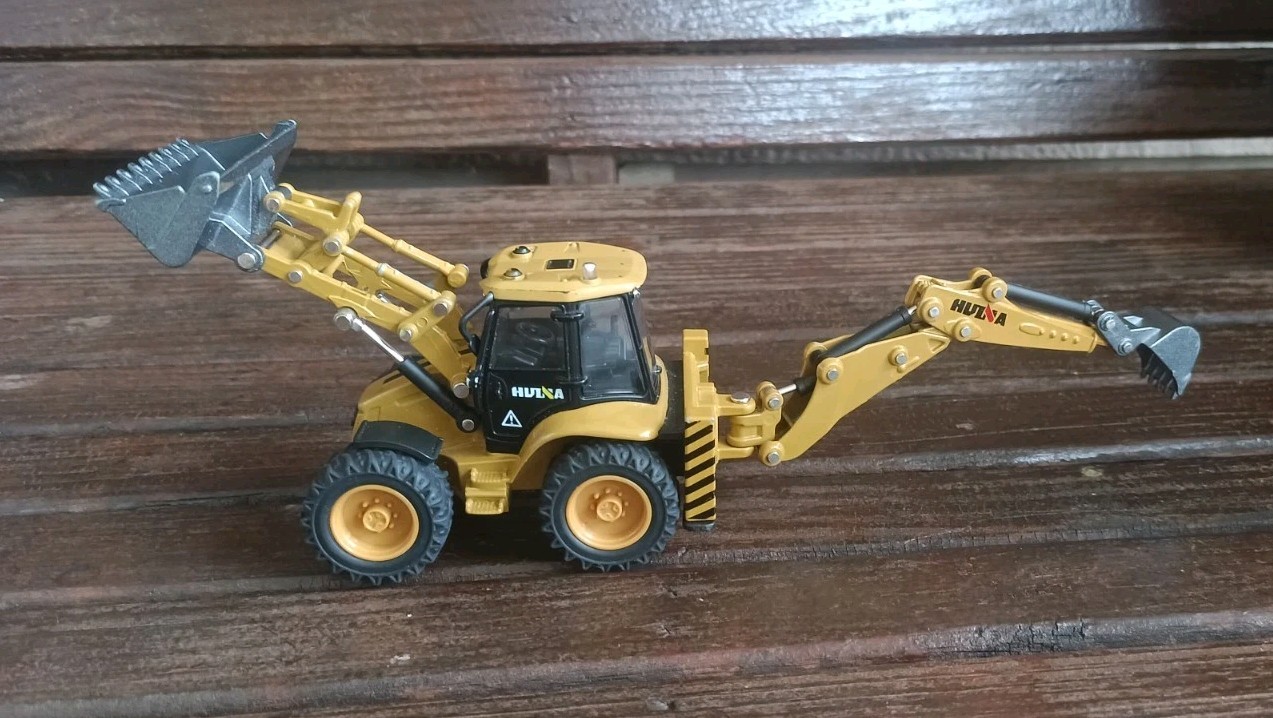 Huina Metal Front & Rear Loader 1:50 Alloy Engineering Construction Vehicle 1704