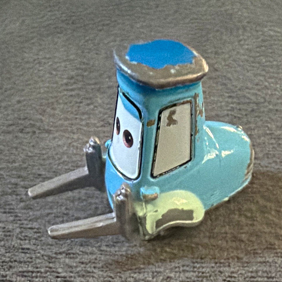 Disney/Pixar Cars Micro Scale Blue/Gray Diecast Forklift Character Vehicle