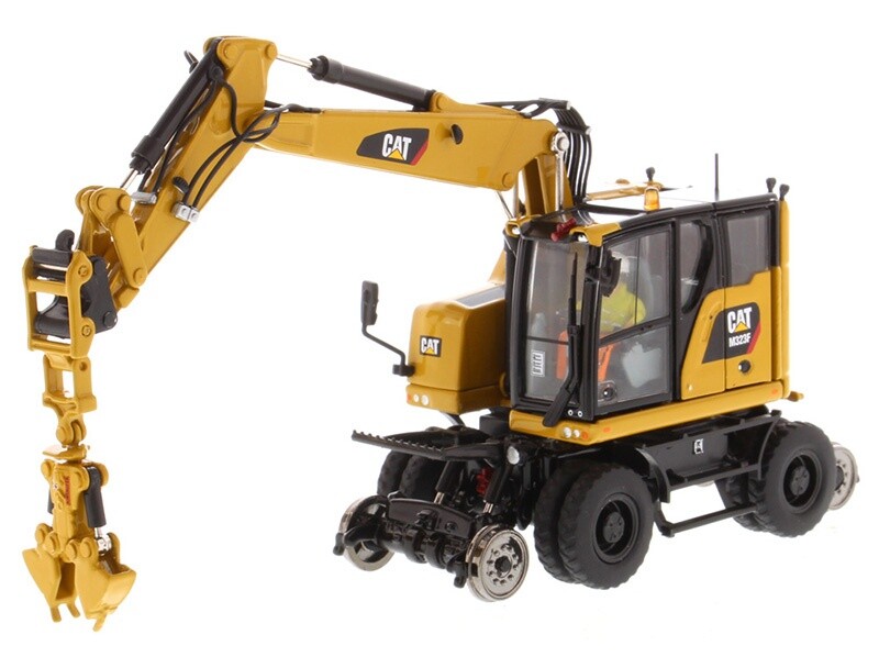 1:50 DM M323F Railroad Wheeled Excavator Construction Machine Diecast Model