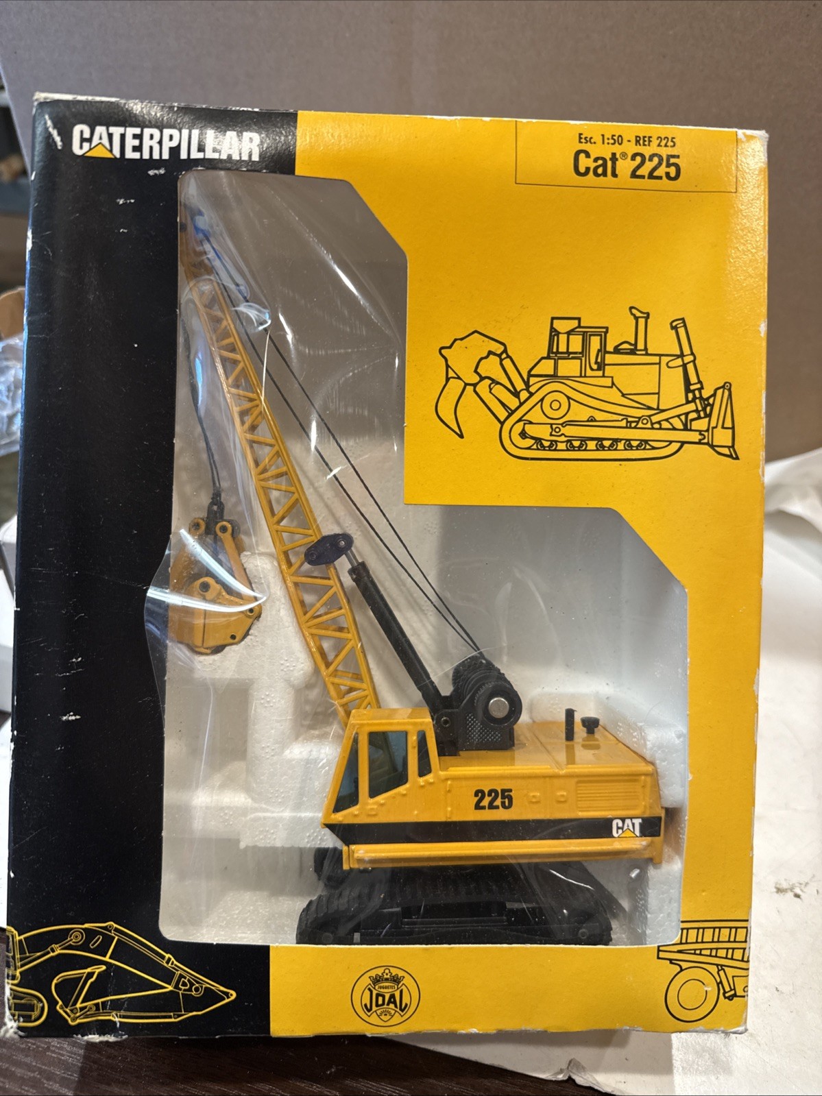 Joal 225 1:50 Caterpillar Digging Crane No. 225 NIB Never Displayed Die Cast