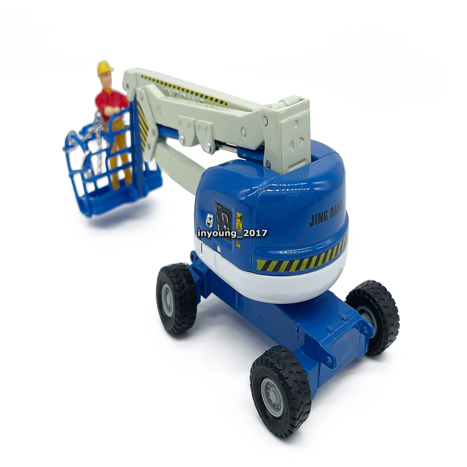 Aerial Work Platform Truck Toy Construction Vehicle Diecast Model Toys Blue