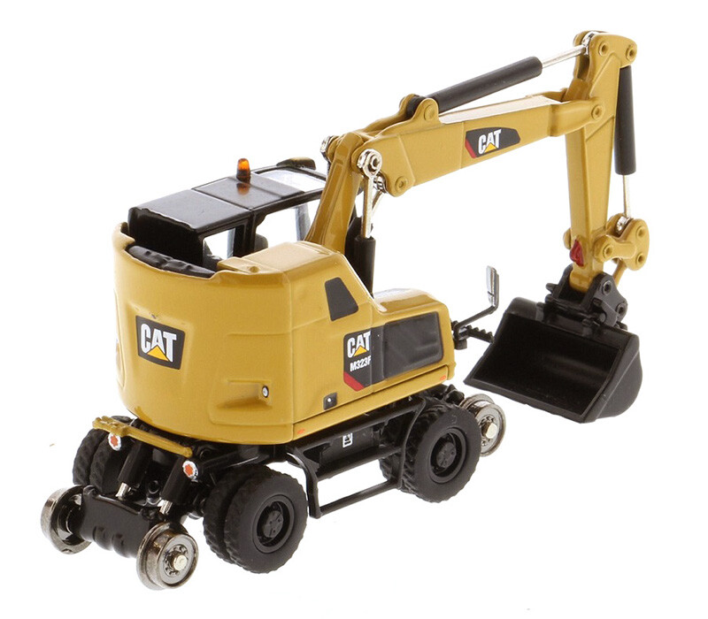1:87 DM M323F Railroad Wheeled Excavator Construction Equipment Diecast Model