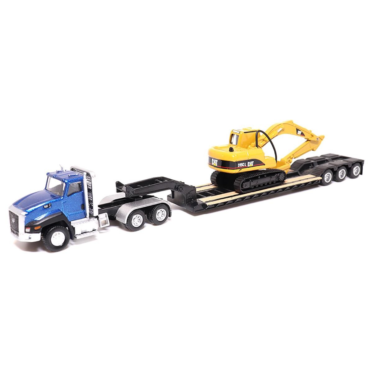 Diecast Masters 1/87 Cat CT660 Day Cab Lowboy Trailer 315C L Excavator 84415