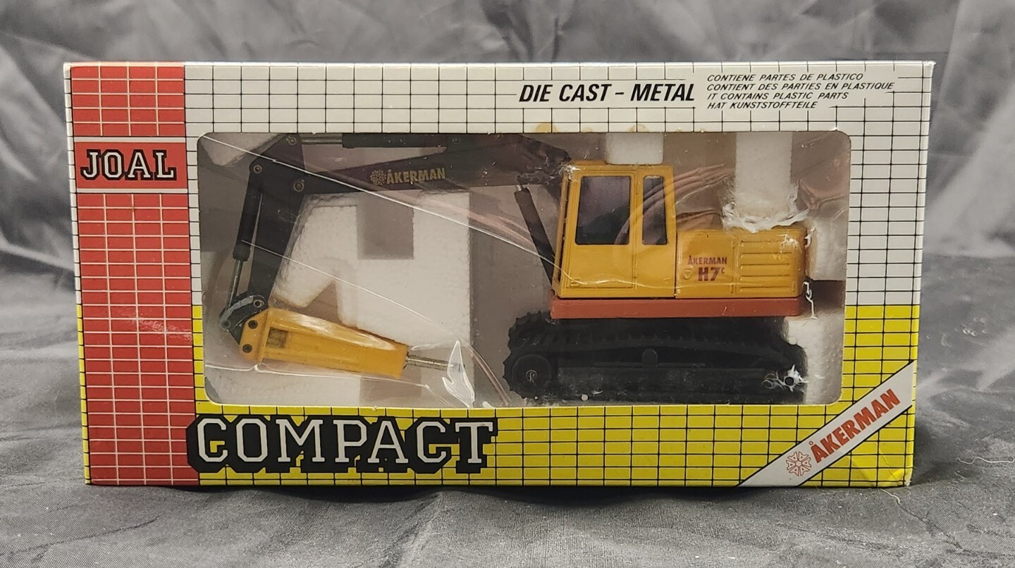 Joal Akerman H7C Excavator w/ Breaker 1/50 Scale Diecast Construction Vehicle