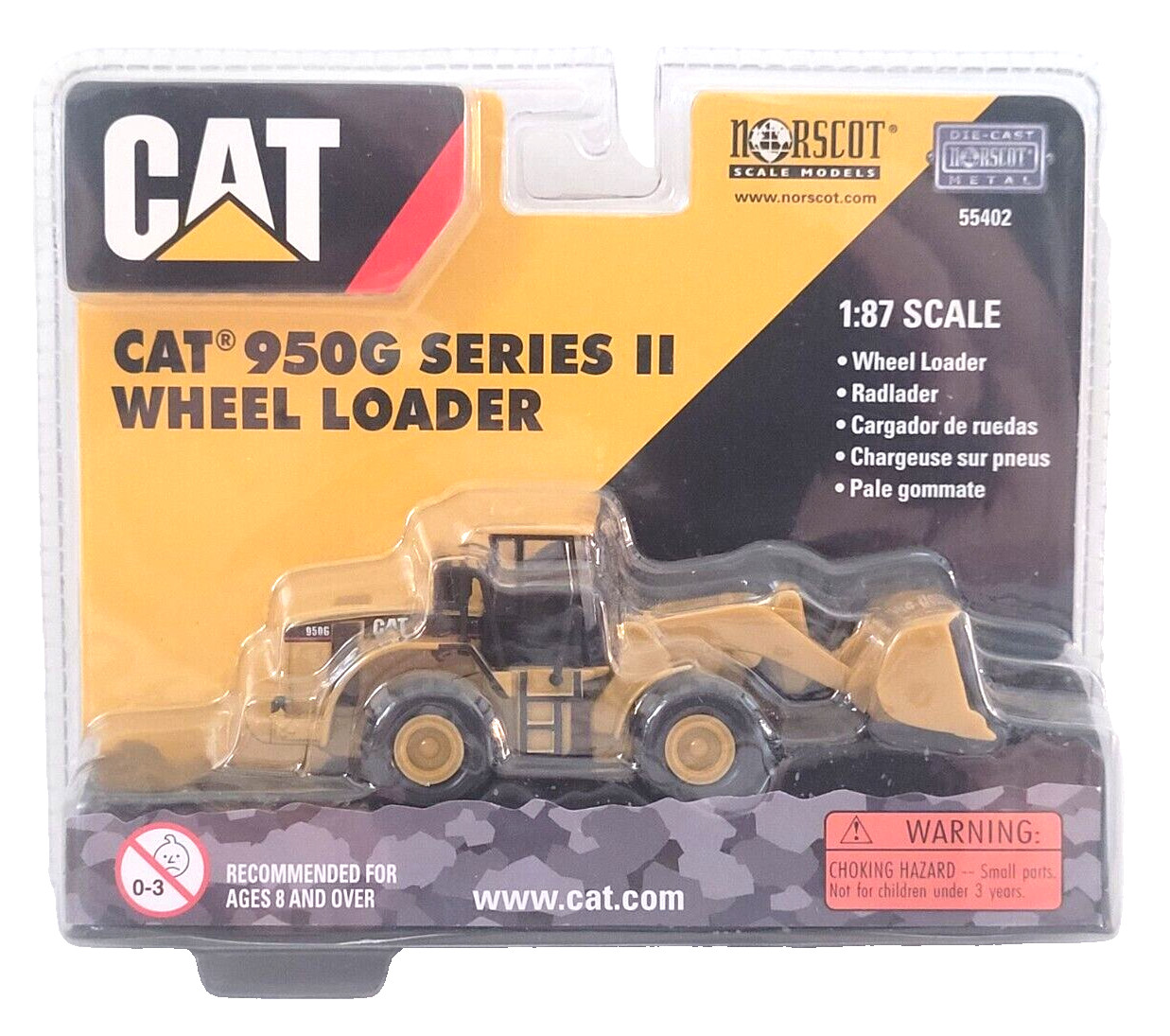 Norscot 55402 HO Scale Diecast CAT 950G Series II Wheel Loader New In Box