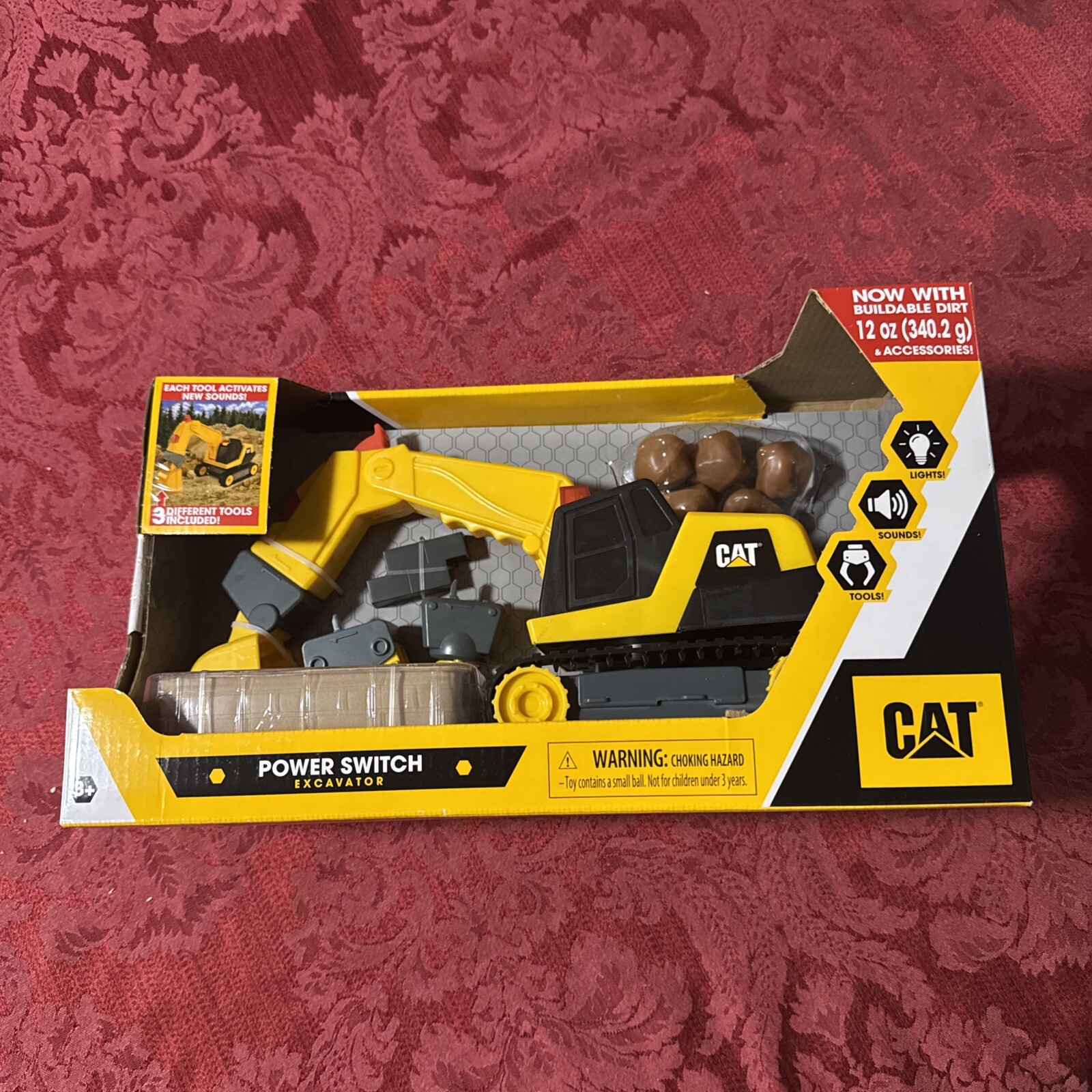 CAT Power Switch Excavator NEW IN BOX! With Buildable Dirt