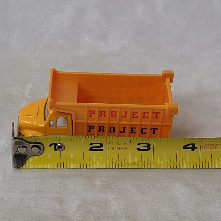 Yellow PROJECT Dump Truck Toy Mini Construction Vehicle with Tipping Bed
