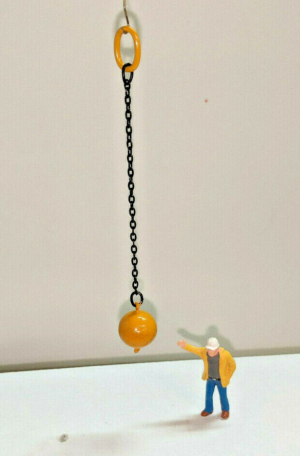 Crane Wrecking Ball w/Hook. In Authentic Liebherr Yellow. 1/50th, 1/48th