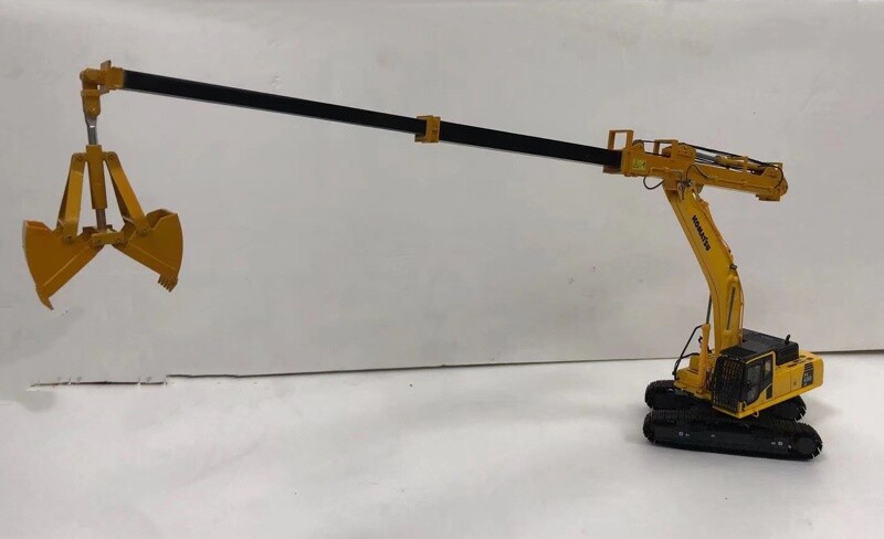 1:50 PC450LC-8 Grab Excavator Contruction Machine Equipment Diecast Metal Model