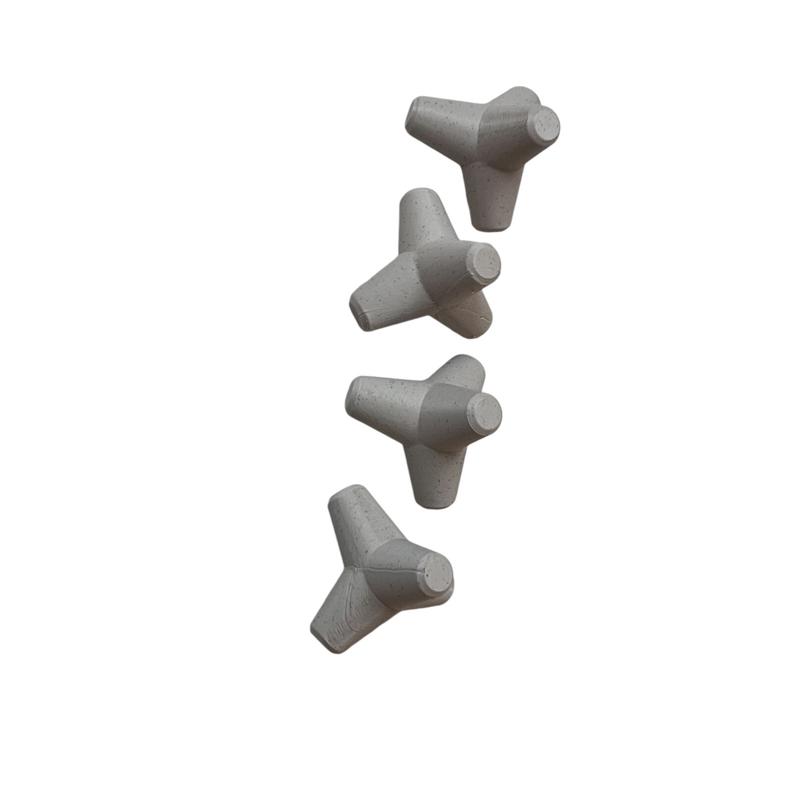 1 Set Of Precast Tetrapods Scale Model 1/50 4 Piece Set