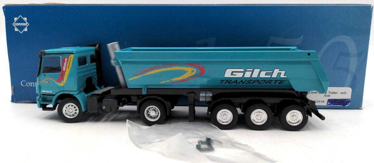 Conrad 40116-04 1:50 Kogel 3 Axle Dump Trailer – w/2-Axle – Gilch