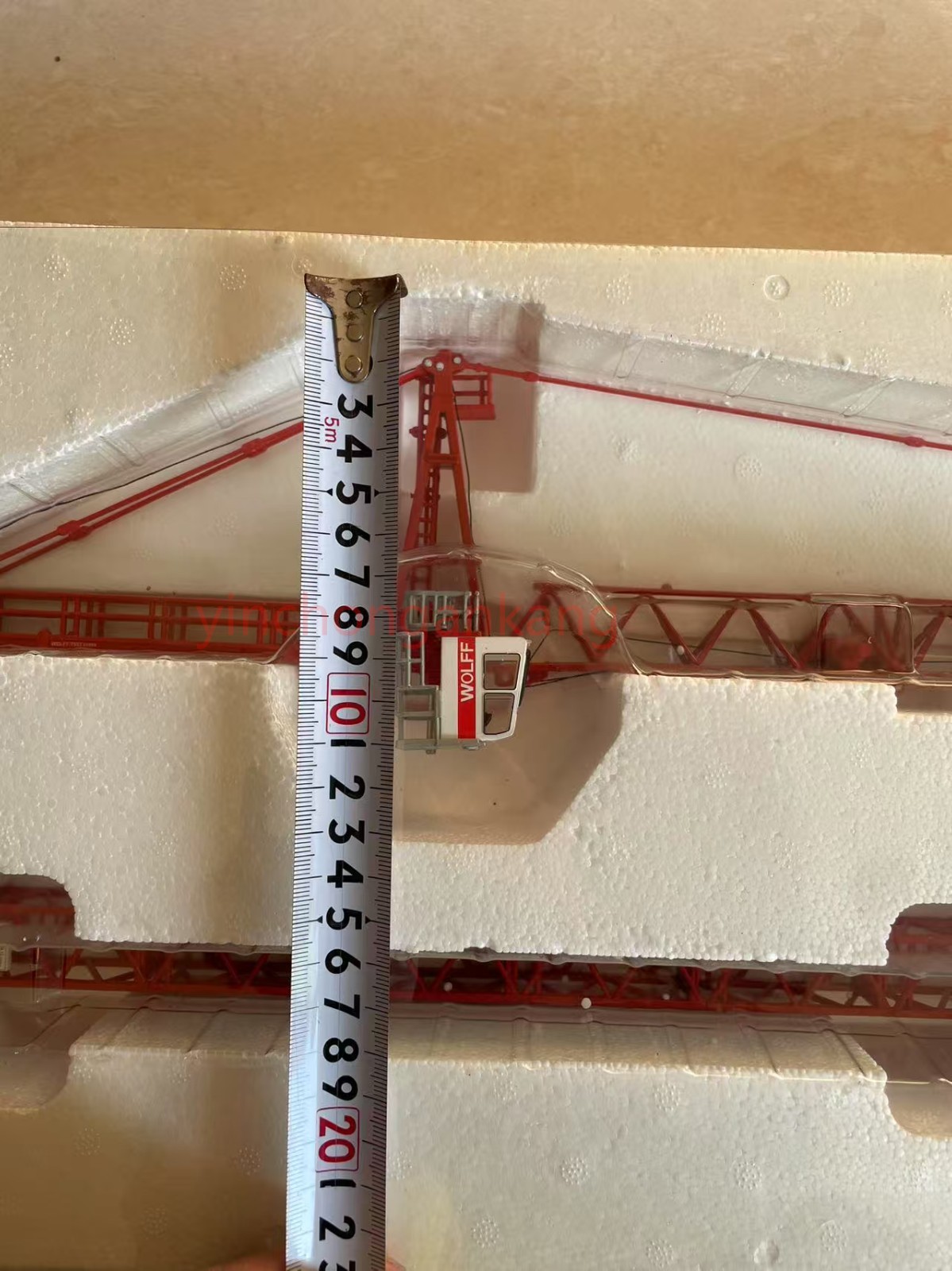 ROS 80106 Wolff 7532.12 CLEAR Tower Crane 1/87 HO Scale Die-cast Brand-new MIB