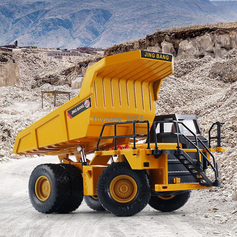 1:80 Dump Truck Construction Vehicle Model Diecast Toy Trucks for Boys Yellow
