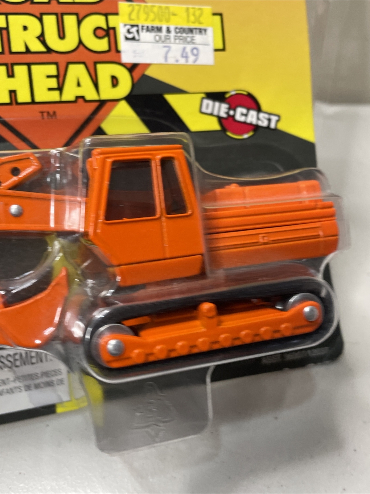 Ertl Road Construction Ahead Excavator #36007/12037 Die Cast NIP