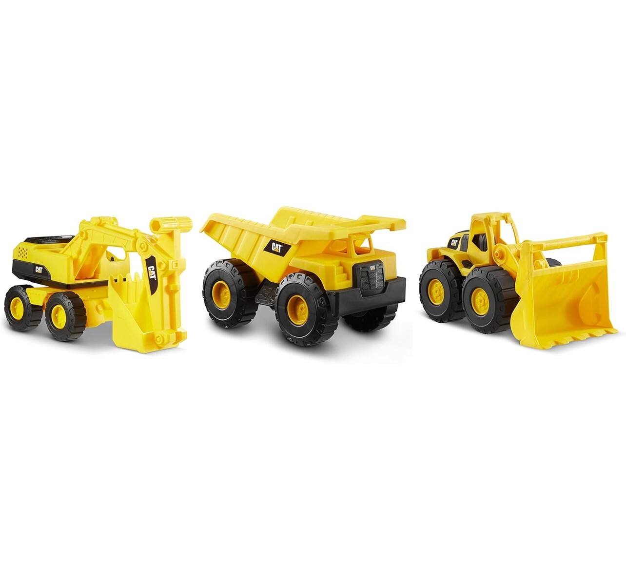 Cat Construction 7″ Dump Truck, Loader & Excavator Toys Combo Pack **NEW**