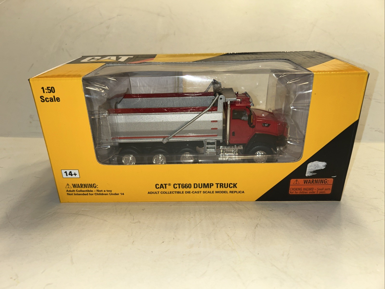 Norscot 55502 CAT CT660 Dump Truck Red/Silver 1:50 Scale