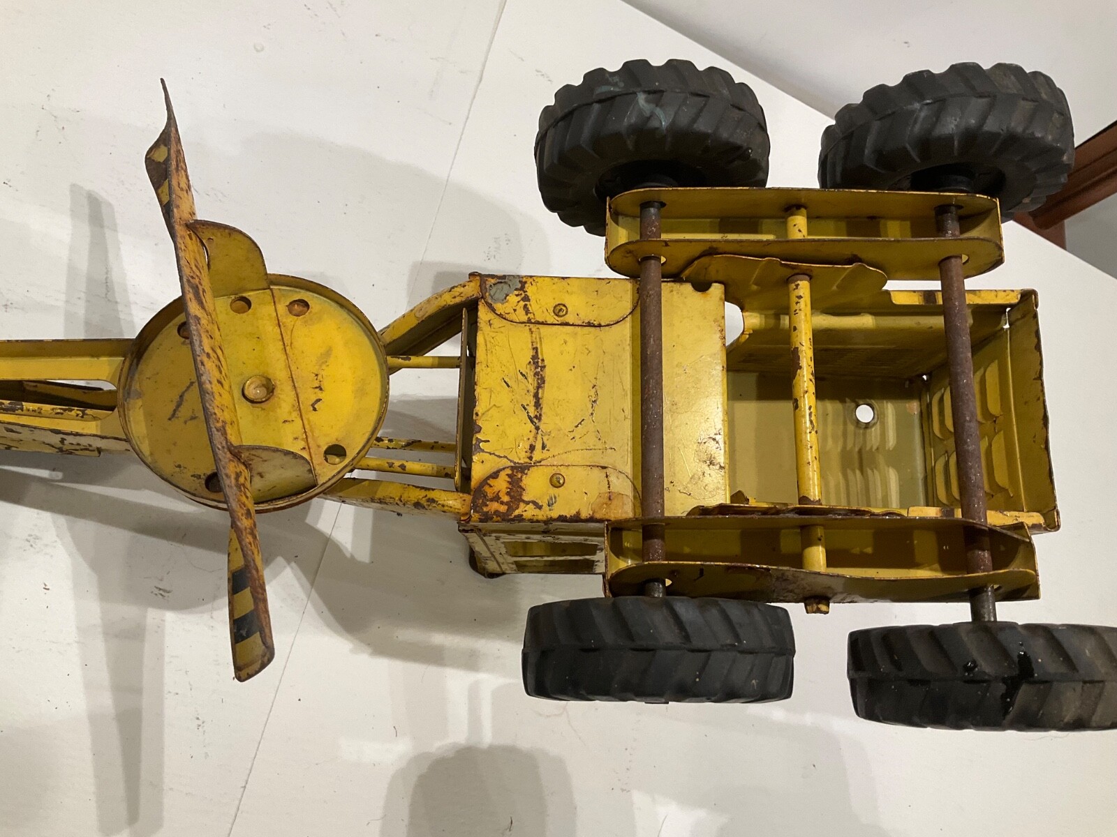 Tonka 1950’s State Hi Way Department Yellow Road Grader Original Paint
