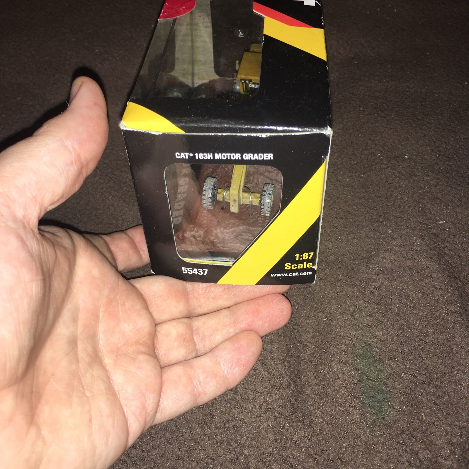NORSCOT CAT 1:87 HO 163H Motor Grader At Work (Yellow) Diecast 55437 NOS