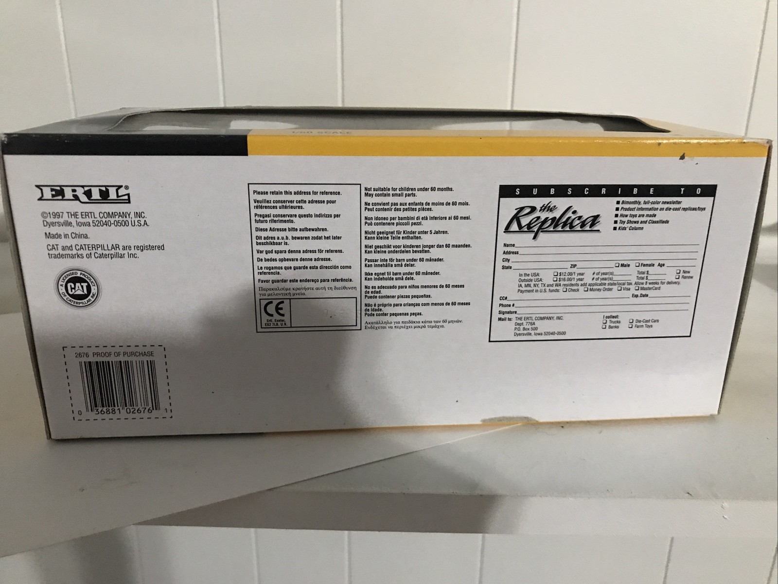 1997 Ertl #2676 1:50 Scale CAT 5080 Front Shovel Die Cast Model Toy In The Box