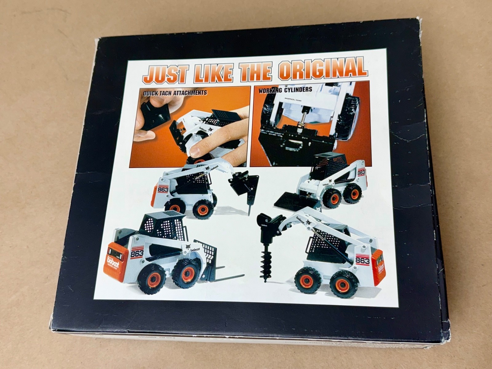 Bobcat 863 Loader & Attachments Die Cast Model Set 1:25 Scale Skid Steer