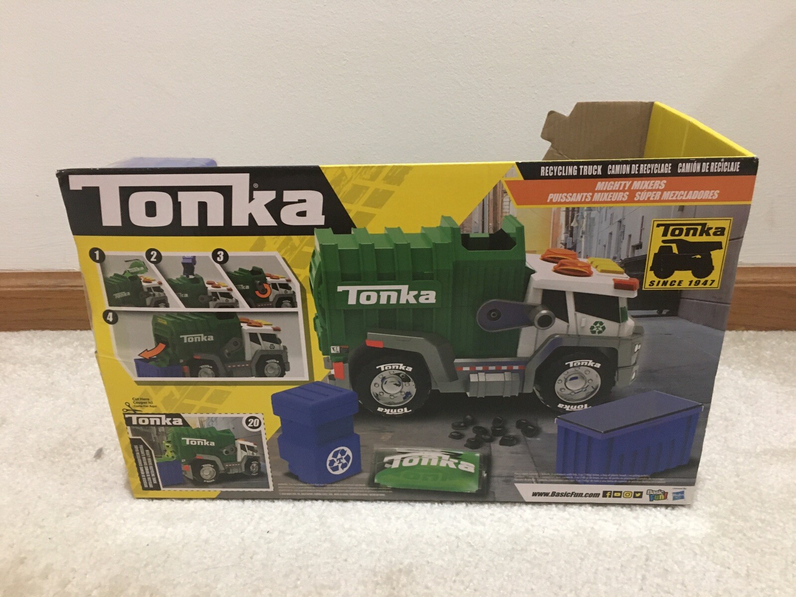 Tonka Mighty Mixers Recycling Truck With Sounds & Lights & Ooze NEW IN BOX