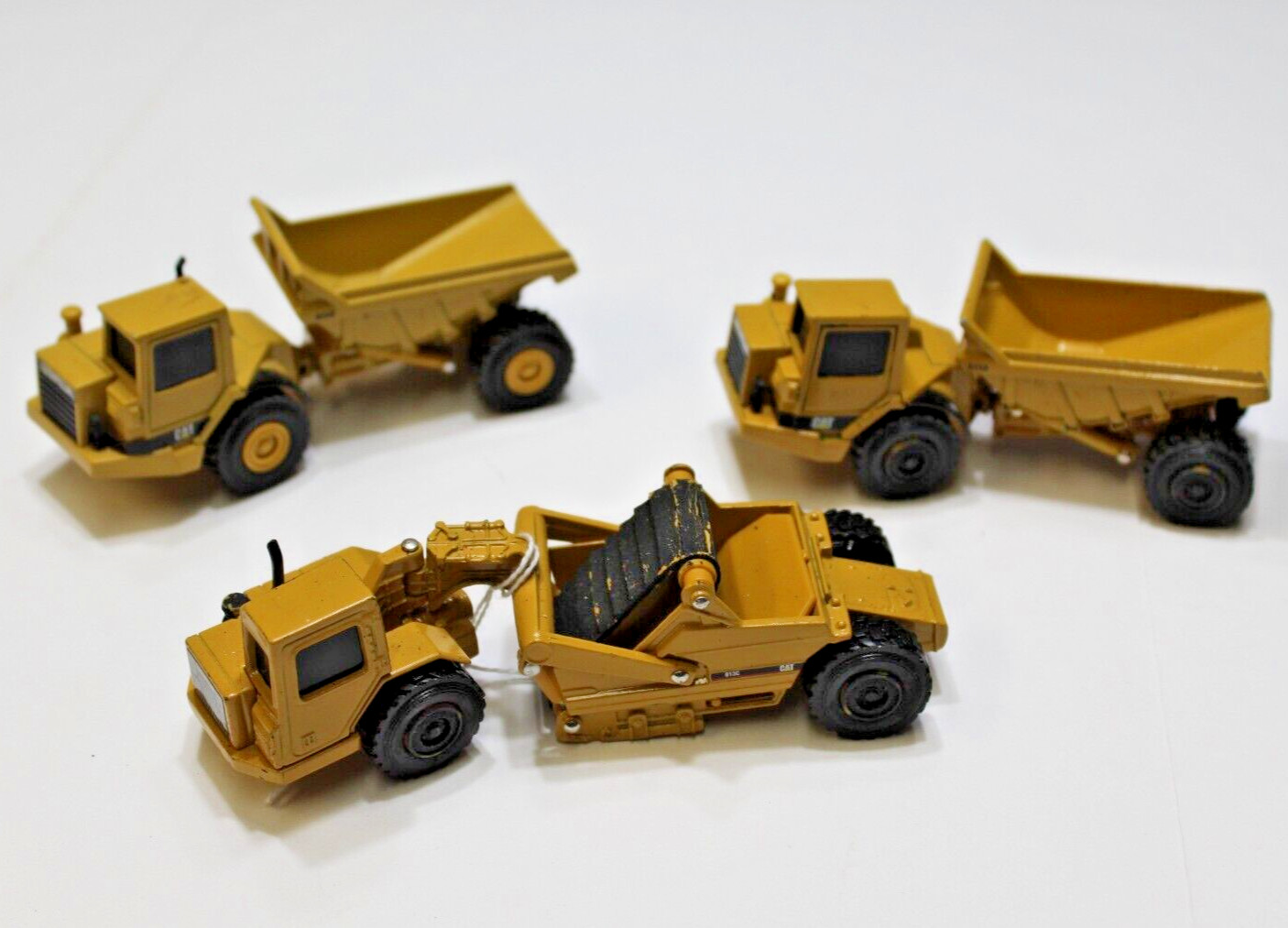 Norscot 6″ Cat 613C Scraper D 250 Dump Truck Loader Construction toy lot