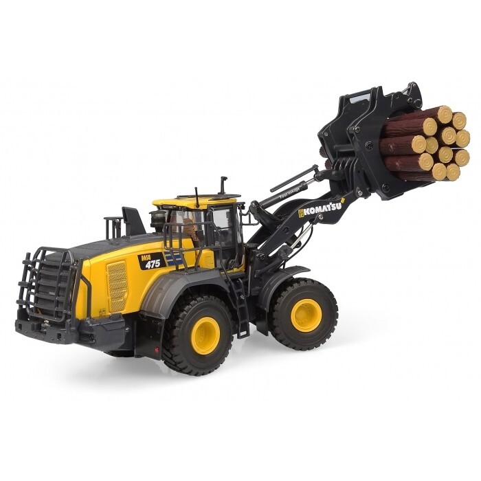 Komatsu WA475-10 Wheel Loader Log Forks Universal Hobbies 1:50 Scale #UH8165 New