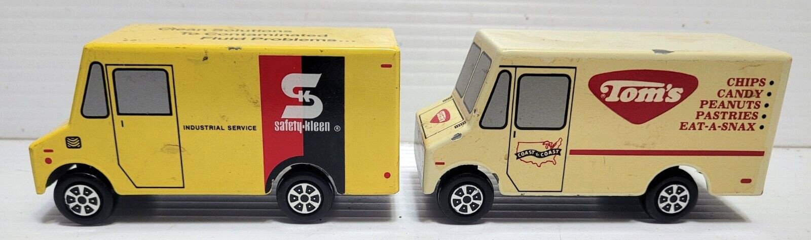 VINTAGE RALSTOY “SAFETY KEEN” & “TOMS” DELIVERY BOX VAN DIE CASTS