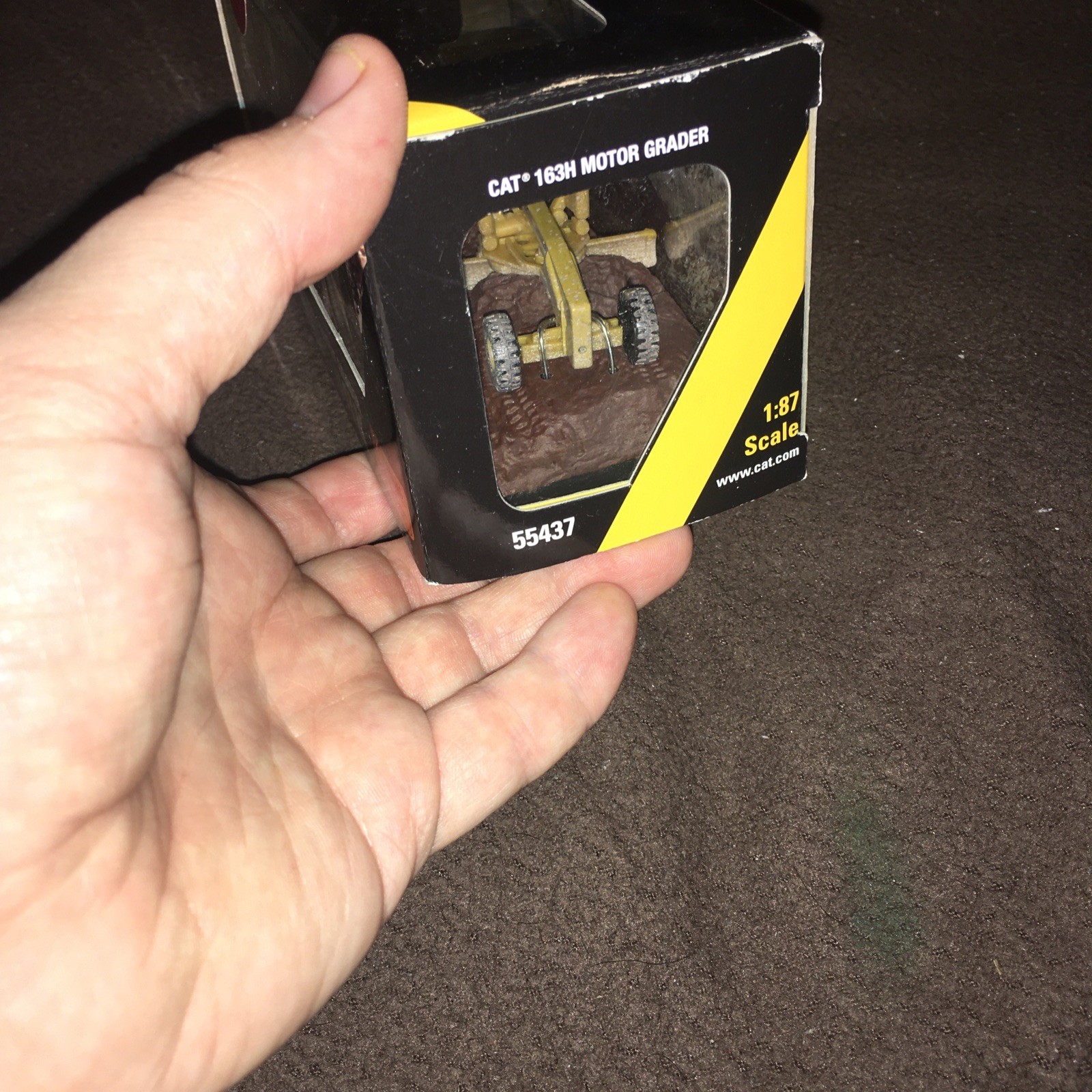NORSCOT CAT 1:87 HO 163H Motor Grader At Work (Yellow) Diecast 55437 NOS