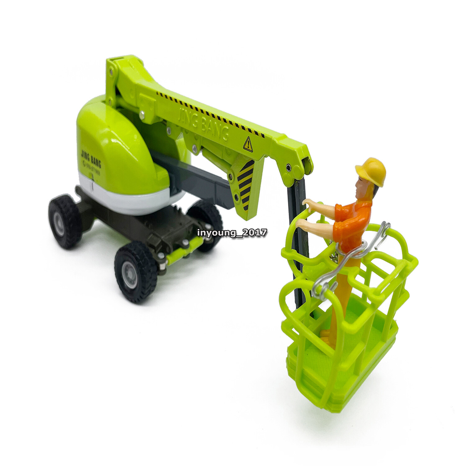 Aerial Work Platform Truck Toy Construction Vehicle Diecast Model Toys Green