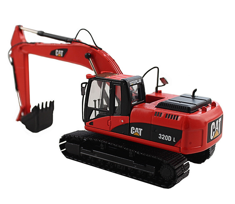 1:50 CAT 323D Diecast Wheel Loader Car Model Excavator Engineering Vehicle Red