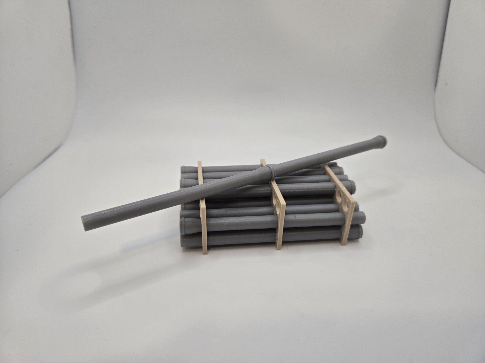 1/50 Scale 12″ Gray Pipe Trailer Load/Diorama Accessory