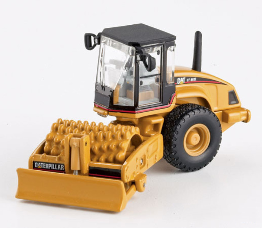 1:87 CP563E Pad Foot Drum Vibratory Soil Compactor Road Roller Diecast Model