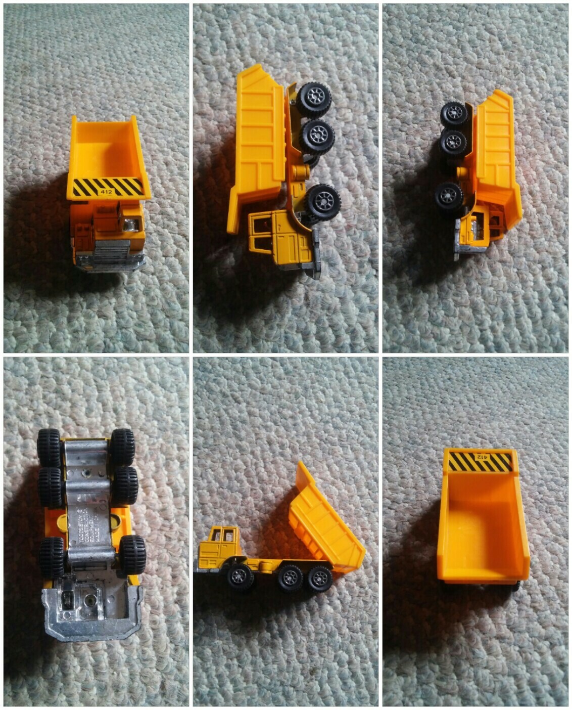 Tootsie Toy Construction Equipment Dump Truck 412 Yellow