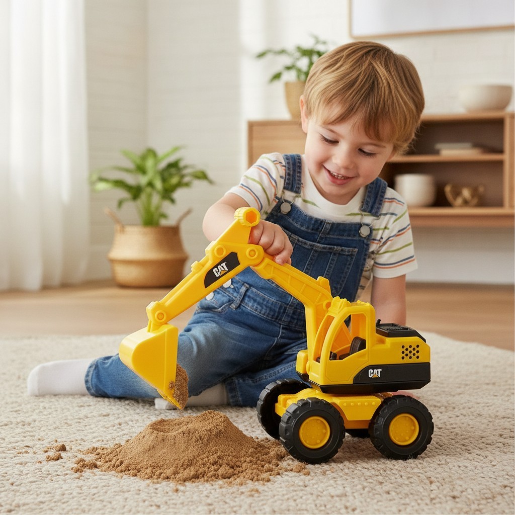 Real Action Cat Construction 10” Excavator – Ideal for Toddlers & Young Builders