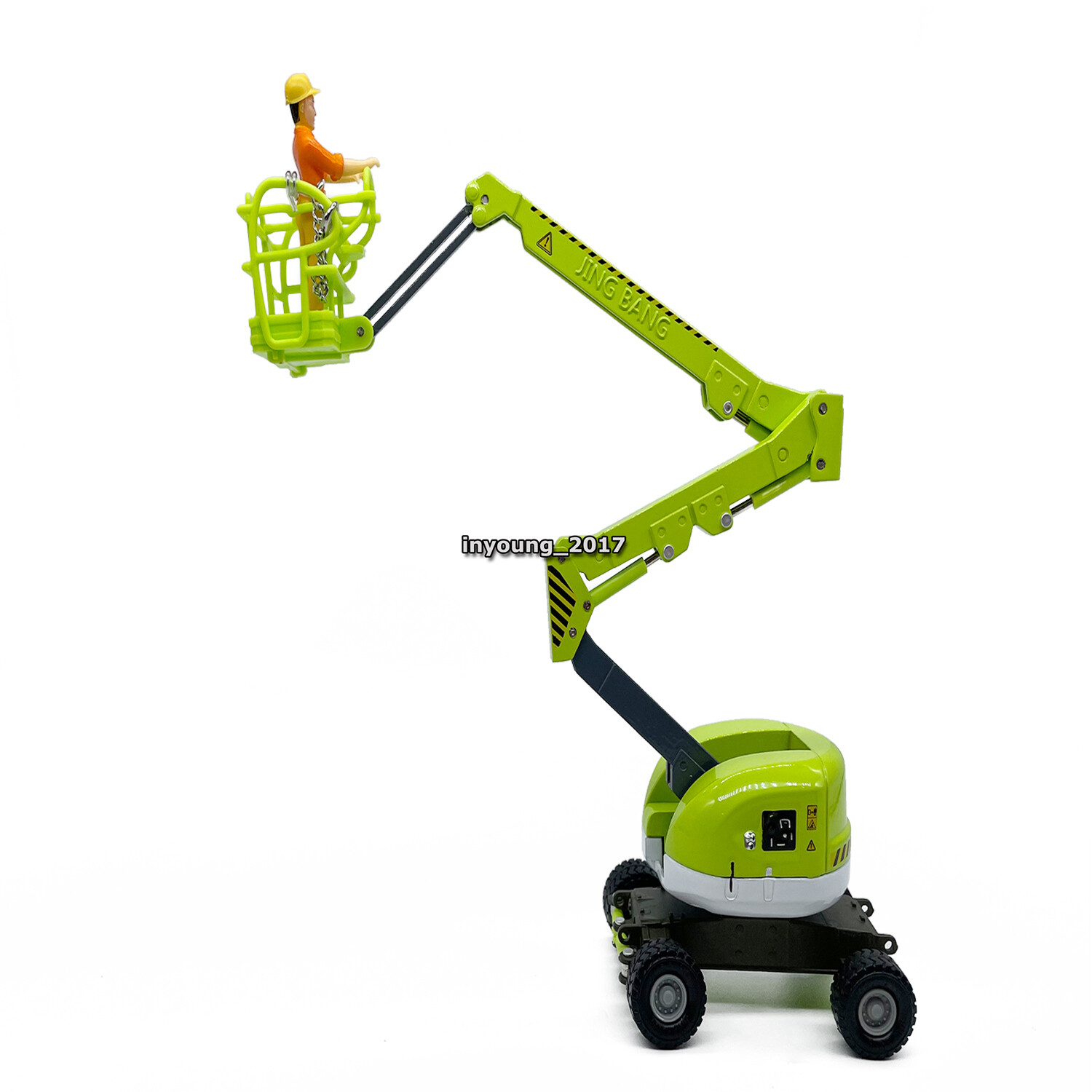 Aerial Work Platform Truck Toy Construction Vehicle Diecast Model Toys Green