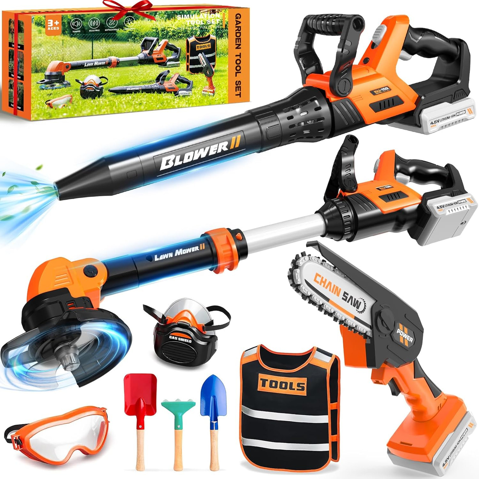 Kids Tool Set Outdoor Toys: 10 In 1 Toddler Outdoor Toys with Kids Leaf Blower