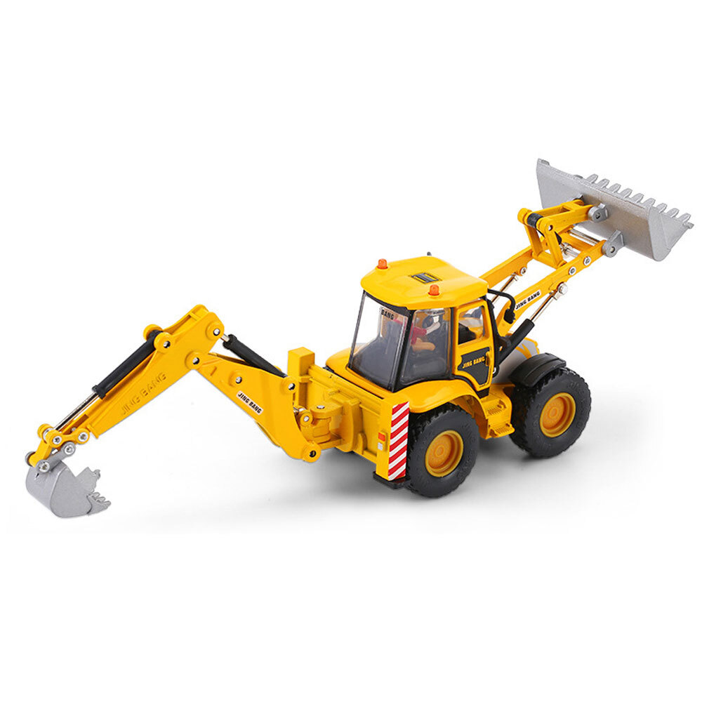 Backhoe Excavator Front Loader Diecast Construction Equipment Boys Toys Yellow