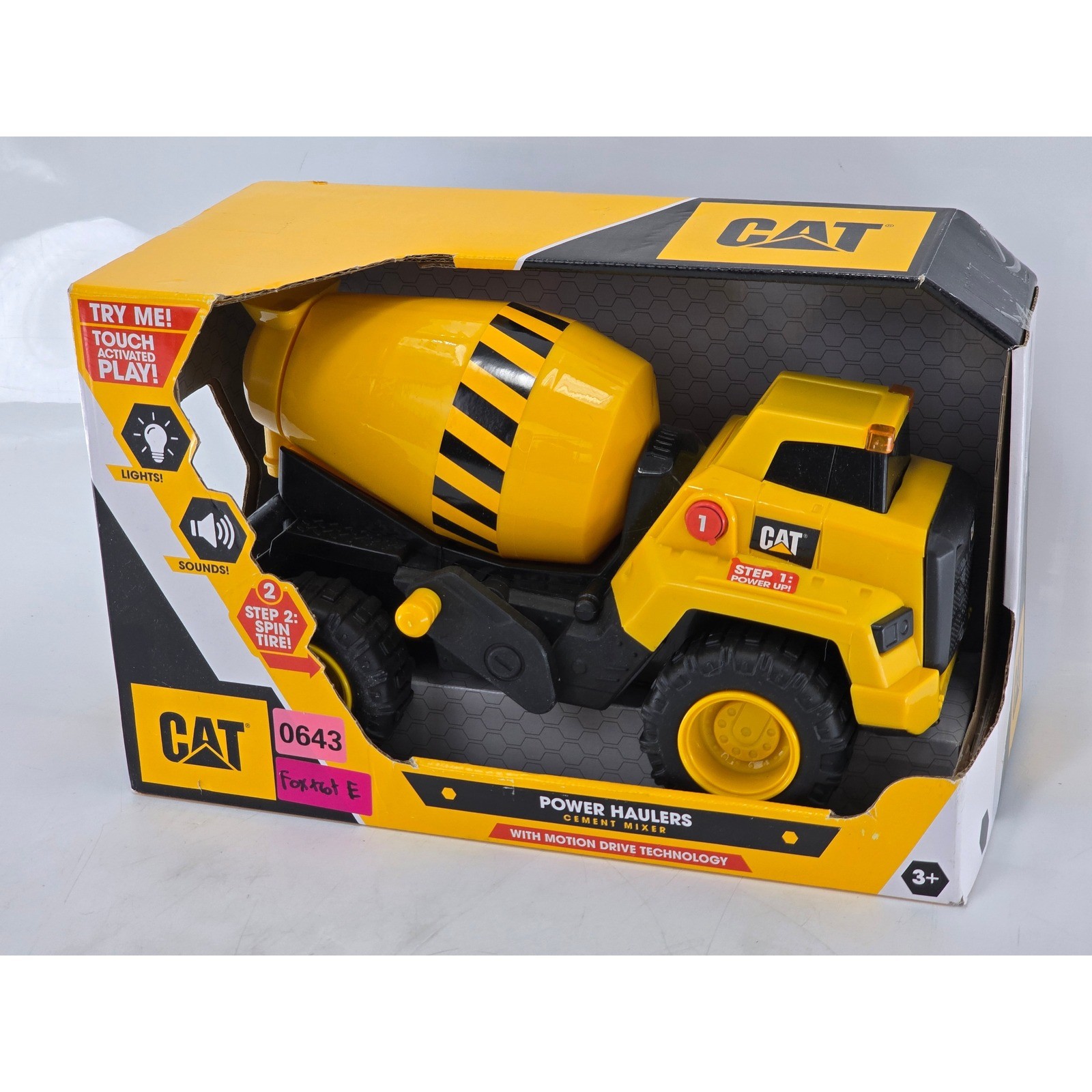 CAT Power Haulers Cement Mixer Toy Truck Yellow Lights & Sounds – New