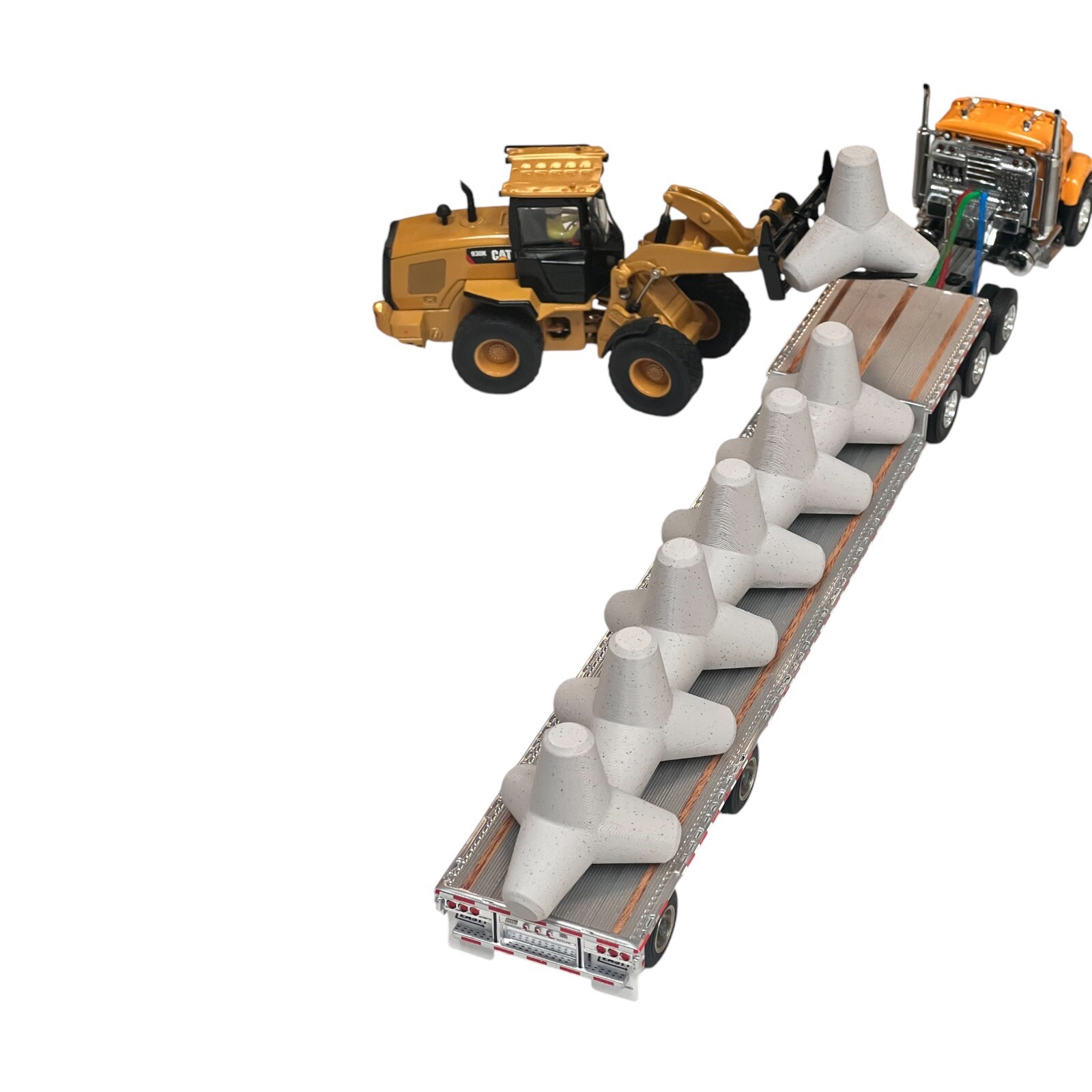 1 Set Of Precast Tetrapods Scale Model 1/50 4 Piece Set