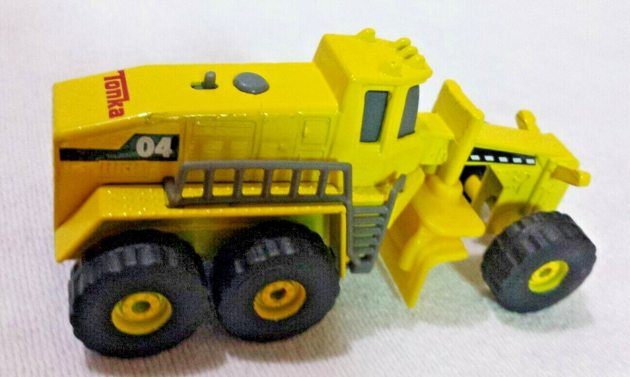 Tonka Metal Diecast Road Grader Yellow 1:64 Construction Vehicle 04 [08211] 2016