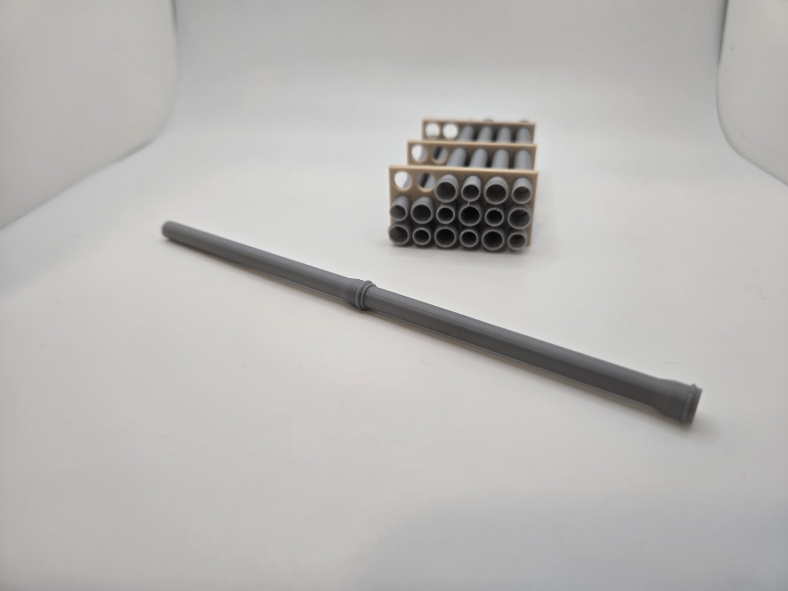 1/50 Scale 12″ Gray Pipe Trailer Load/Diorama Accessory