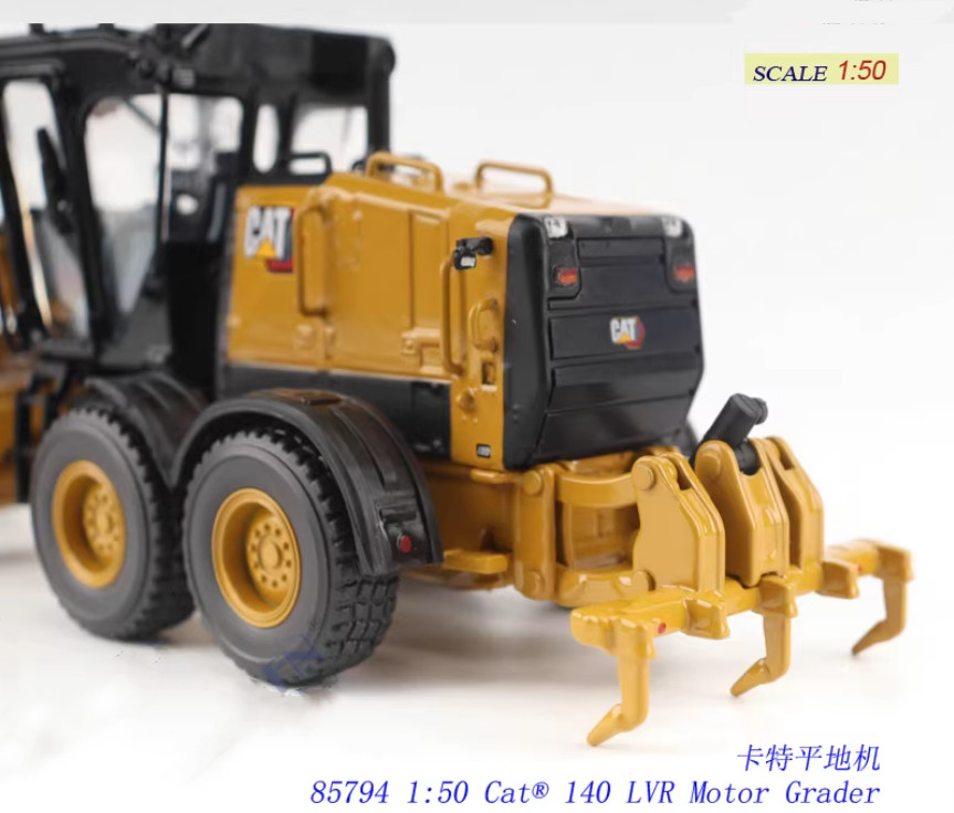 1:50 DM CAT 140 LVR Motor Grader Construction Equipment Machinery Diecast Model