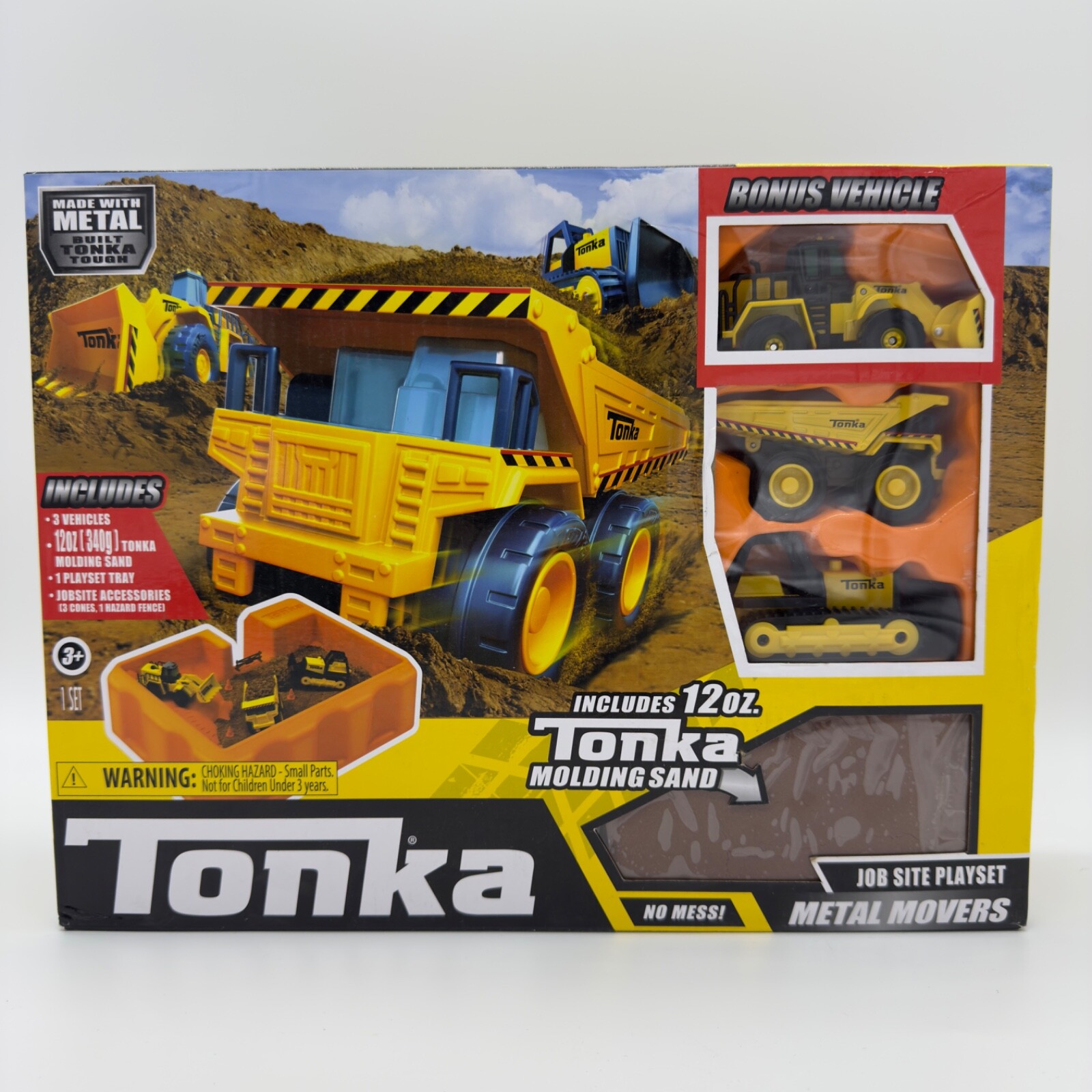 Tonka Metal Movers Jobsite Playset Toy Construction Dump Truck Bulldozer Sand