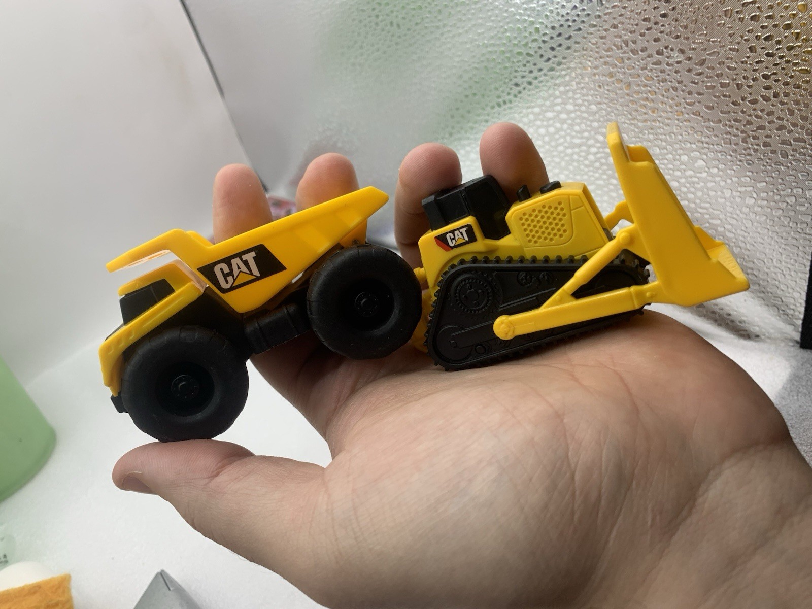 Caterpillar Mini CAT Construction Trucks Machine Yellow Lot Of 2 YW