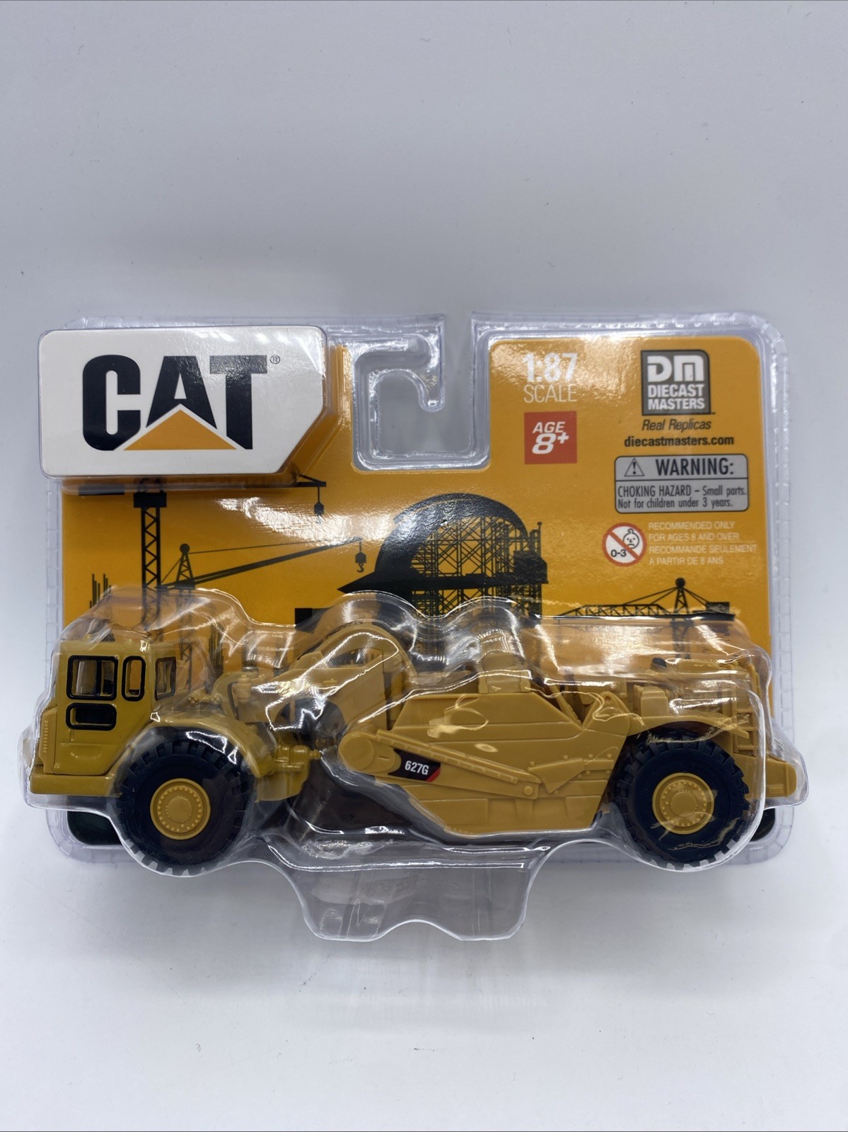 CAT Scale 1:87 Diecast Masters Caterpillar Auger Scraper Construction Equipment