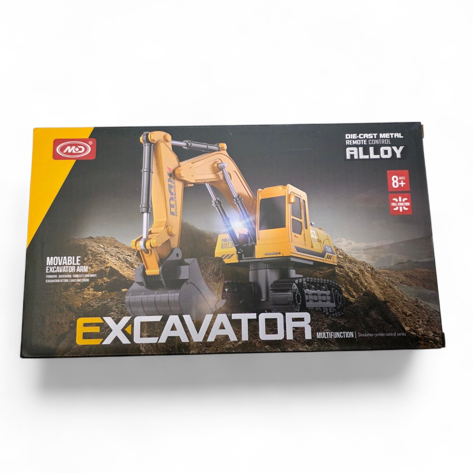 MO Die-Cast Metal Remote Control Excavator toy.